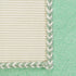 20" X 20" Pastel Green And Cream 100% Cotton Zippered Pillow