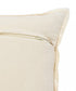 20" X 20" Pastel Green And Cream 100% Cotton Zippered Pillow