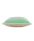 20" X 20" Pastel Green And Cream 100% Cotton Zippered Pillow