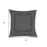 20" Gray Cotton Throw Pillow
