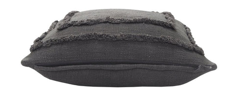 20" Gray Cotton Throw Pillow