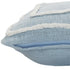 20" Sky Blue And White Geometric Cotton Throw Pillow with Texture