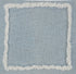 20" Sky Blue And White Geometric Cotton Throw Pillow with Texture