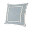 20" Sky Blue And White Geometric Cotton Throw Pillow with Texture