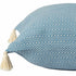 18" X 18" Light Blue 100% Cotton Geometric Zippered Pillow