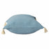 18" X 18" Light Blue 100% Cotton Geometric Zippered Pillow