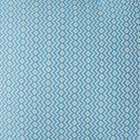 18" X 18" Light Blue 100% Cotton Geometric Zippered Pillow