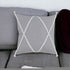 20" X 20" Light Gray And White 100% Cotton Coastal Zippered Pillow