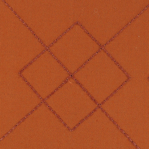 20" Orange And Dark Orange Diamond Cotton Throw Pillow