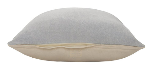 20" Gray Cotton Throw Pillow