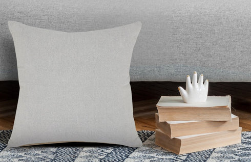 20" Gray Cotton Throw Pillow