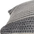 20" X 20" Gray And Ivory 100% Cotton Striped Zippered Pillow