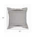 20" X 20" Light Gray Cotton Zippered Pillow