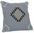 20" X 20" Gray Black Yellow And Ivory 100% Cotton Geometric Zippered Pillow