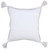 20" X 20" Deep Blue And White 100% Cotton Zippered Pillow