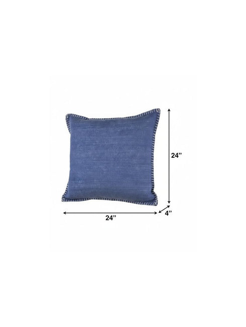 24" Blue Throw Pillow