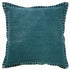 20" X 20" Emerald Green 100% Cotton Zippered Pillow