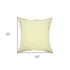 20" Light Yellow Cotton Throw Pillow