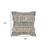 20" Off-White and Black Cotton Throw Pillow