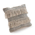 20" Off-White and Black Cotton Throw Pillow