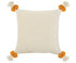 20" Yellow and Cream Throw Pillow