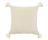 20" X 20" Black Off-White Yellow And Orange 100% Cotton Geometric Zippered Pillow