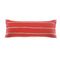 14" X 36" Red And Tan 100% Cotton Zippered Pillow