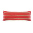 14" X 36" Red And Tan 100% Cotton Zippered Pillow