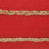 14" X 36" Red And Tan 100% Cotton Zippered Pillow