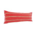 14" X 36" Red And Tan 100% Cotton Zippered Pillow