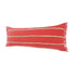 14" X 36" Red And Tan 100% Cotton Zippered Pillow