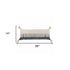 14" X 36" Denim Blue And Off-White 100% Cotton Zippered Pillow