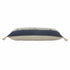 14" X 36" Denim Blue And Off-White 100% Cotton Zippered Pillow