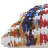 14" X 36" White Red Blue Orange And Green 100% Cotton Geometric Zippered Pillow
