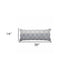 14" X 36" Gray And Off White Cotton Geometric Throw Pillow