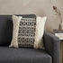 18" X 18" Tan and Black Geometric Cotton Zippered Pillow With Shag