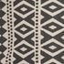18" X 18" Tan and Black Geometric Cotton Zippered Pillow With Shag
