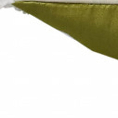 14" X 20" Green Blue And Ivory Flip Flops Lumbar Throw Pillow with Fringe