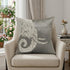 20" X 20" Gray And Silver Elephant Polyester Animal Print Zippered Pillow
