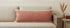 14" X 36" Orange And Off-White 100% Cotton Striped Zippered Pillow