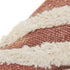 14" X 36" Orange And Off-White 100% Cotton Striped Zippered Pillow