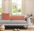 14" X 36" Orange And Off-White 100% Cotton Striped Zippered Pillow