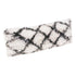 14" X 36" Black And White Polyester Geometric Zippered Pillow