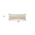 14" X 36" Beige And Gray Cotton Chevron Throw Pillow