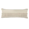 14" X 36" Beige And Gray Cotton Chevron Throw Pillow