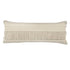 14" X 36" Beige And Gray Cotton Chevron Throw Pillow