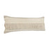 14" X 36" Beige And Gray Cotton Chevron Throw Pillow