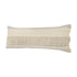 14" X 36" Beige And Gray Cotton Chevron Throw Pillow