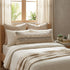 14" X 36" Gray And Ivory 100% Cotton Chevron Zippered Pillow