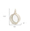 18" Ivory Ornate Metal Floor Lantern Candle Holder